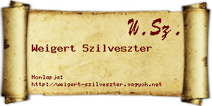 Weigert Szilveszter névjegykártya